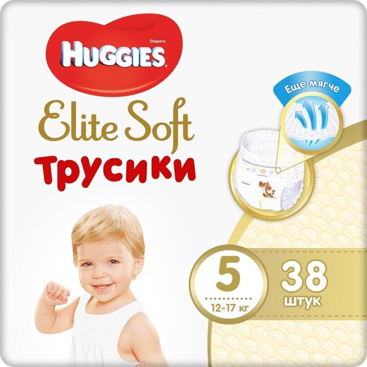 Подгузники-трусики Huggies Elite Soft 5 12-17кг 38шт