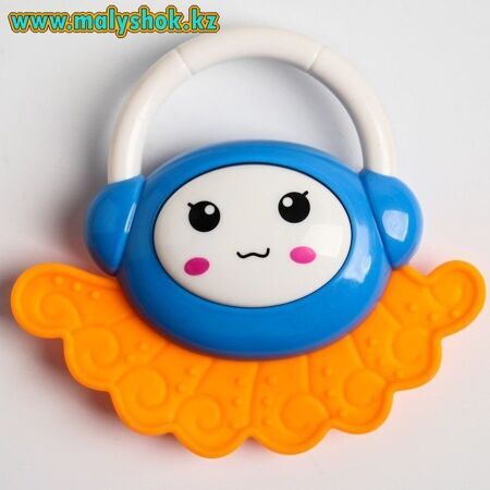 Погремушка «Медуза на ручке» с эластичными деталями**