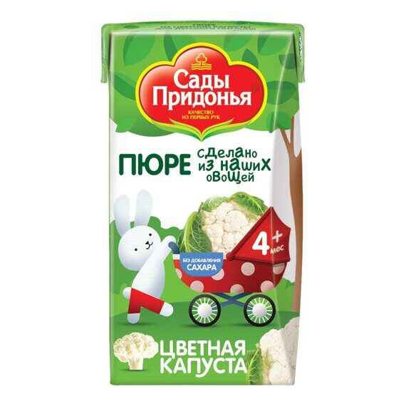 Пюре Сады Придонья цветная капуста 125г с 4месяцев Пюре Сады Придонья цветная капуста 125г с 4месяцев