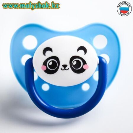Соска - пустышка силиконовая ортодонтическая «Панда», от 3 мес**